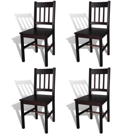 Dining Chairs 4 pcs Wood Brown