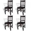 Dining Chairs 4 pcs Wood Brown