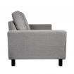 Sofa 2-Seater Fabric Light Grey