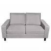 Sofa 2-Seater Fabric Light Grey