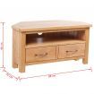 TV Cabinet with Drawer 88 x 42 x 46 cm Solid Oak Wood