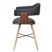 2 pcs Dining Chair Bentwood with Fabric Upholstery