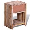 Nightstand with Drawer Reclaimed Teak Wood
