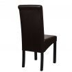 Dining Chairs 4 pcs Artificial Leather Brown