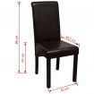 Dining Chairs 4 pcs Artificial Leather Brown