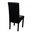 Dining Chairs 4 pcs Artificial Leather Black