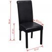 Dining Chairs 4 pcs Artificial Leather Black