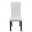 Dining Chairs 4 pcs Artificial Leather White