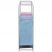 2-Section Laundry Sorter Hamper with a Top Shelf for Drying