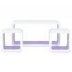 3 White-purple MDF Floating Wall Display Shelf Cubes Book/DVD Storage