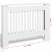 White MDF Radiator Cover Heating Cabinet 112 cm