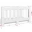 White MDF Radiator Cover Heating Cabinet 152 cm