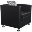 Armchair Artificial Leather Black