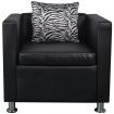 Armchair Artificial Leather Black