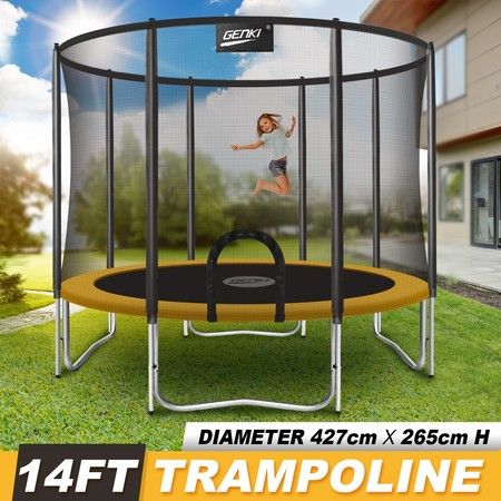 Genki 14ft Trampoline with Safety Enclosure Net