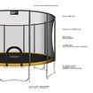 Genki 16ft Trampoline with Safety Enclosure Net