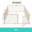 Foldable 10 Panel Kids Playpen Safety Fence New Zealand pine Wood