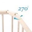 Foldable 10 Panel Kids Playpen Safety Fence New Zealand pine Wood