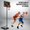 1.55-2.6m Kids Adult Portable Basketball System Hoop Stand