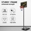 1.55-2.6m Kids Adult Portable Basketball System Hoop Stand