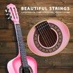 Melodic 34 Inch Kids Acoustic Guitar 6 Strings Tuner Cutaway Wooden Kids Gift Pink