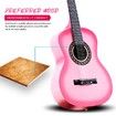 Melodic 34 Inch Kids Acoustic Guitar 6 Strings Tuner Cutaway Wooden Kids Gift Pink