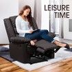 Luxury PU Leather Recliner Chair Armchair Lounging Sofa - Brown