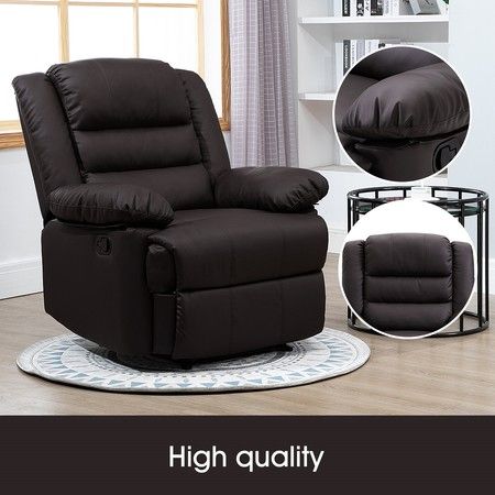 leather and cloth recliner