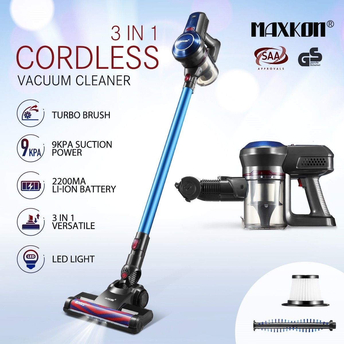 Multifunction Bagless Stick Vacuum Cleaner Cordless Cleaning