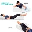 Wedge Pillow Cool Gel Memory Foam Leg Elevation Pillow Back Support Cushion