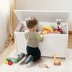 Kidbot Wooden Kids Storage Box for Toys Clothing 80x40x44cm