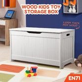 Kidbot Wooden Kids Storage Box for Toys Clothing 80x40x44cm