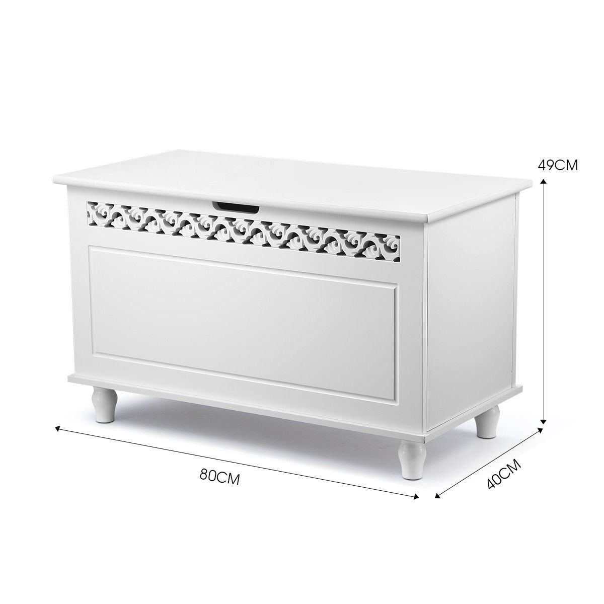 Kidbot Ottoman Kids Wooden Storage Toy Box Chest Large Bench with Lid