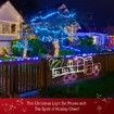 New Christmas Lights Gifts Cart Motif 22M LED Rope Xmas Decoration Outdoor Home Display