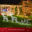 New 3D Reindeer Sleigh Motif Christmas Lights 22M LED Rope Xmas Decoration Outdoor Home Display