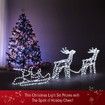 New 3D Reindeer Sleigh Motif Christmas Lights 22M LED Rope Xmas Decoration Outdoor Home Display