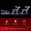 New 3D Reindeer Sleigh Motif Christmas Lights 22M LED Rope Xmas Decoration Outdoor Home Display