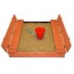 Wooden Sandbox Kids Sand Pit Toys with Benches Fir Wood 90x95x15cm
