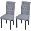 Dining Chairs 2 pcs Fabric Dark Grey