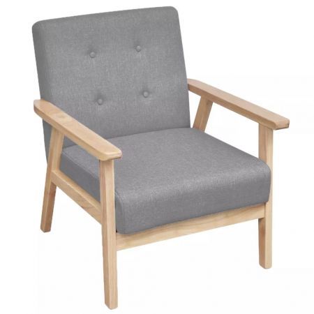 Armchair Fabric Light Grey