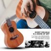 Melodic Soprano Ukulele 21" Mahogany Ukeleles Uke Hawaii Guitar w/Bag Tuner Pick Capo