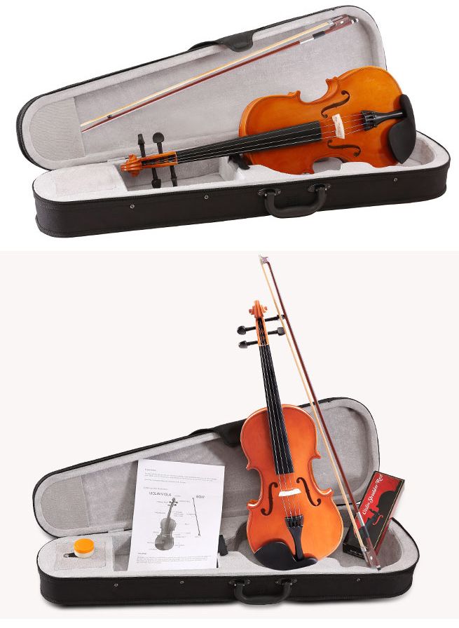 Melodic 4/4 Full Size Wood Violin with Extra Strings Crazy Sales