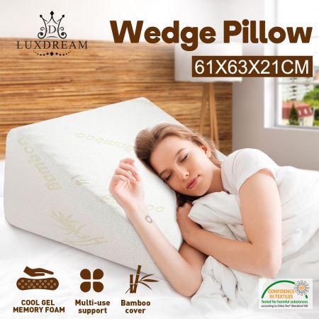 Luxdream Wedge Pillow Of Memory Foam And Cooling Gel Leg Elevation