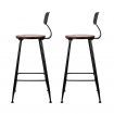 Artiss 2x Bar Stools Vintage Metal Chairs