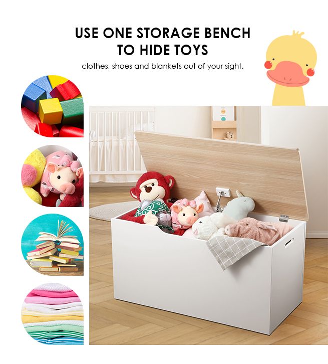 toy storage box white