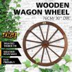 Wooden Wagon Wheel Outdoor Decoration Garden Ornaments 30&quot; Timber
