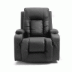 Massage Chair Rocking Armchair Recliner Sofa Heated Seat 360 Swivel Black
