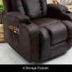 Massage Chair Rocking Armchair Recliner Sofa Heated Seat 360 Degree Swivel Brown