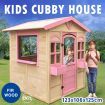 Outdoor Kids Cubby House Wooden Playhouse Pink 