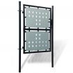 Black Single Door Fence Gate 100 x 175 cm